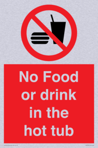 No Food or drink in the hot tub